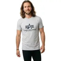 Alpha industries T-Shirt "Basic T-Shirt BL Rainbow Ref.", Herren, Gr. XS, grau (pastel grau), Obermaterial: 100% Baumwolle, Shirts T-Shirt