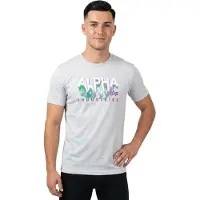Alpha industries T-Shirt "Nebula T-Shirt", Herren, Gr. S, grau (pastel grau), Obermaterial: 100% Baumwolle, Shirts T-Shirt