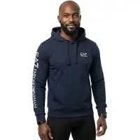 EA7 für Herren. 7M000569_AF13512 Kapuzensweatshirt aus Baumwolle mit Logo Series navy hoodie (3XL), Lässig, Sportlich, Multisport, Marine