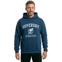 Superdry für Herren. M2014384A Vintage Sweatshirt in Übergröße navy (XXL), Lässig, Baumwolle, Langarm, Marine