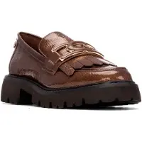 Carmela für Damen. 16269802-TAUPE Lederschuhe 162698 braun (35), 1 bis 3 cm, Keine, Lässig, Klassisch, Lackleder