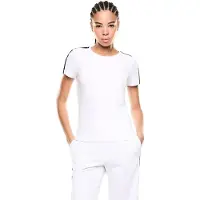 EA7 für Damen. 7W001490_AF10373 T-Shirt Logo Series weiß (M), Lässig, Baumwolle, Kurzarm