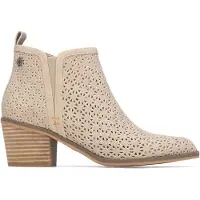 Refresh für Damen. 17515207-BEIGE Stiefelette 175152 beige (36), 3 bis 5 cm, Reißverschluss, Lässig
