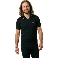 Armani Exchange für Herren. XM002401AF10366UC001 Polo Breathable schwarz (XS), Lässig, Baumwolle, Kurzarm