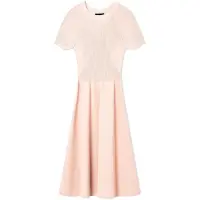 Armani Exchange für Damen. XW001885AF10352U6149 Silhouette beigefarbenes Kleid (XL), Lässig, Klassisch, Viskose, Kurzarm