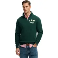Superdry für Herren. M2014478A Sweatshirt Vintage Athletic Half Zip grün (XXL), Lässig, Baumwolle