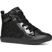 Geox Sneaker "J GISLI GIRL" Schnürboots in Metallicoptik, Warmfutter, Größenschablone zum Download