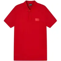 EA7 für Herren. 7M001360_AF13862 Polo Lux Identity rot (M), Lässig, Leinen, Kurzarm