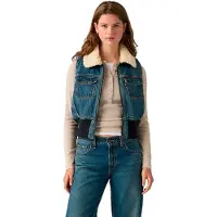 Levi's Levis Jeansweste "TINY SHERPA VEST" mit Plüschkragen