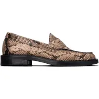 Xti für Damen. 14602102-SERPIENTE Mokassins 146021 taupe (40), 1 bis 3 cm, Keine, Lässig, Tierdruck, Klassisch