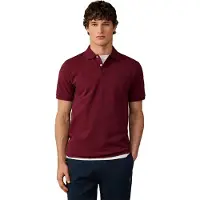 Hackett London für Herren. HM5600241 Polo H Logo bordeauxrot (S), Lässig, Baumwolle, Kurzarm