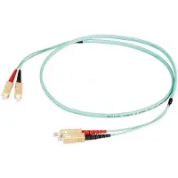 EFB Elektronik Duplex Jumper SC-SC 50/125µ, OM3, LSZH, aqua, Flat Twin 3x5mm, 20 m