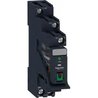 Schneider Electric Interface-Relais 1W 10A 24VAC LED Prüftaste Sockel Bügel Varistor montiert RXG12B7PV