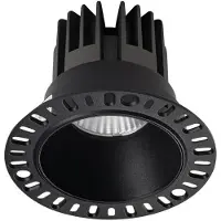 Ideal Lux 319650 GAME TRIMLESS RUND LED-Einbauleuchte D100mm 11W 1100/760lm 3000K IP40 schwarz