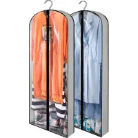 OEM Transp. Kledingbeh. 6 Stk., 60x100x10 cm, Transp. Koffer für Anzüge, atmungsakt. Koffer mit Reißverschluss, schützt Kleidung, Anzüge, Jacketts, Jacketts für den Schrank