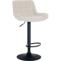 BellaFurn Barhocker – Eleganter Sitzstuhl – Höhenverstellbares Design, Komfort und modernes Design | Farbe: Creme | Material: Staub