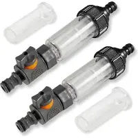 Markenlos Wasserfilter Set mit 2 Filtern und Adaptern - für Camping und Hochdruckreiniger
