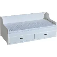 Masseno Kinderbett SAMMY 80X200 cm mit Schublade, Rausfallschutz, Einzelbett für Mädchen und Jungs,Weiß