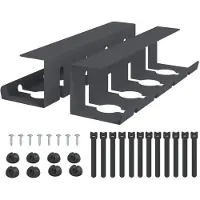 vidaXL Unter dem Schreibtisch Kabelmanagement Tray 2 Stk. Anthrazit