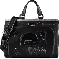 Anekke Businesstasche Laptoptasche mit Laptopfach Iron Briefcase Multicolor schwarz