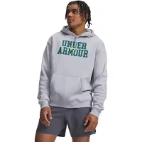 Under Armour Herren Kapuzenpullover Rival Fleece Camo Fill 6017022-011 XXL - Mod Gray/Green Citrine - XXL