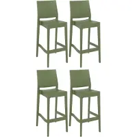BellaFurn 4er-Set Barhocker – Hochhocker – Bequeme Rückenlehne und UV-beständig