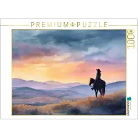 CALVENDO Puzzle – Sonnenuntergang im Westen | 1000 Teile, fertige Größe: 64 x 48 cm | Fotopuzzle für entspannte Stunden
