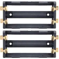 OEM 2 Stück Batteriehalter 3,7 V 2-Sektionen Hochtemperatur-Widerstandschutz Schwarze Batterie-Container-Box Batterie-Ladestation für SMD DIY Ladegerät