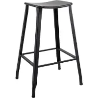 BellaFurn Barhocker Peony - Industrieller Barstuhl aus Metall | Farbe: Schwarz | Abmessungen: 51x43x74 cm