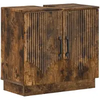 vidaXL Waschbeckenschrank HOORN Raucheiche 59,5 x 31,5 x 56 cm