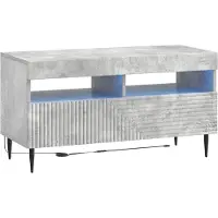 Syfax LED-TV-Schrank HAARLEM 81 x 35 x 43 cm Betongrau Holzwerkstoff