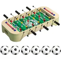 OEM Mini-Fußballtisch für 2 Spieler, mit robustem Griff, 2-in-1-Spielplatz, Combi, Mini-Kicktisch, Fußballtisch, mit Rutsch, Hockey für Kinder, einfach zu montieren
