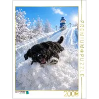 CALVENDO Puzzle Rutschpartie ins Glück | 2000 Teile Lege-Größe 90 × 67 cm Foto-Puzzle für glückliche Stunden
