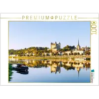 CALVENDO Puzzle Saumur, mit dem Schloss von Saumur und der Kirche Saint-Pierre | 1000 Teile, fertige Größe 64 x 48 cm | Fotopuzzle für entspannte Stunden