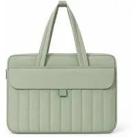 OEM VHV – Laptoptasche für Damen, 15-16 Zoll – Schlanke Umhängetasche mit Schulterriemen, Magnetverschluss und mehreren Fächern – Wasserabweisend, geeignet für Arbeit und Reisen – Grün