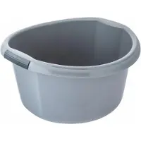 Altom Design tiefe robuste Kunststoff Waschschüssel grau 20 L