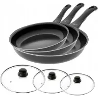 Gerlach First Pfannen-Set mit Deckel, Keramikbeschichtet