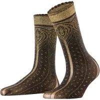 Falke Miracle Lady 30 DEN Damen Socken, 35-38, Schwarz, Lurex,Mehrfarbig