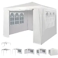vidaXL Gartenpavillon mit Pyramidendach 3 x 3 m