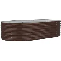 vidaXL Hochbeet Verzinkter Stahl 152x80x36 cm Braun