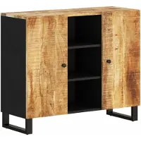 vidaXL Sideboard mit 2 Türen 90x33x75 cm Massivholz Mango