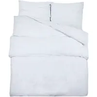 vidaXL Bettwäsche-Set Weiß 155x220 cm Baumwolle