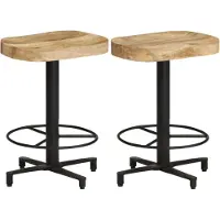 vidaXL Barhocker 2 Stk. 52 cm Mango Massivholz