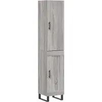 vidaXL Highboard Grau Sonoma 34,5x34x180 cm Holzwerkstoff