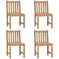vidaXL Gartenstühle 4 Stk. Massivholz Teak