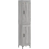 vidaXL Highboard Grau Sonoma 34,5x34x180 cm Holzwerkstoff