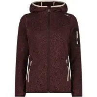 CMP - Women's Jacket Fix Hood Jacquard Knitted 3H19826 - Fleecejacke Gr 34 braun