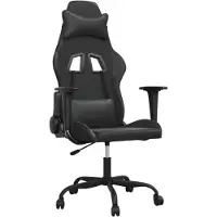 vidaXL Gaming-Stuhl Schwarz Kunstleder