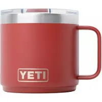 Yeti Rambler Stackable Mug 2.0 14oz Mag Slider Lid, Stag Red, stapelbare Thermotasse mit Deckel, 414 ml