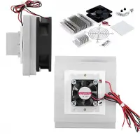 Rosfix Set Peltier Kuhlung 40x40mm – Radiator 80x80x30mm, Lufter 80mm, 12V | DIY Mini Kuhlschrank, Elektronik, Montagekit